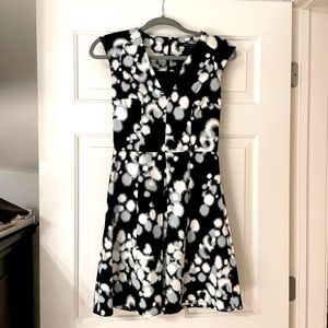 French Connection Abstract Floral Fit and Flare Dress Size 4